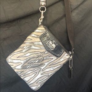 Coach zebra crossover purse